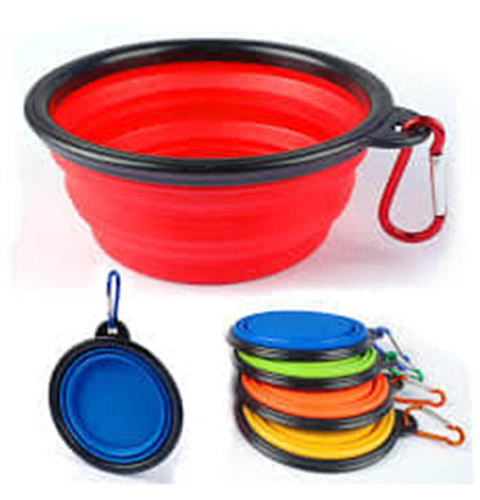 Silicone Folding Bowl with 1 handle w/ metal hook L