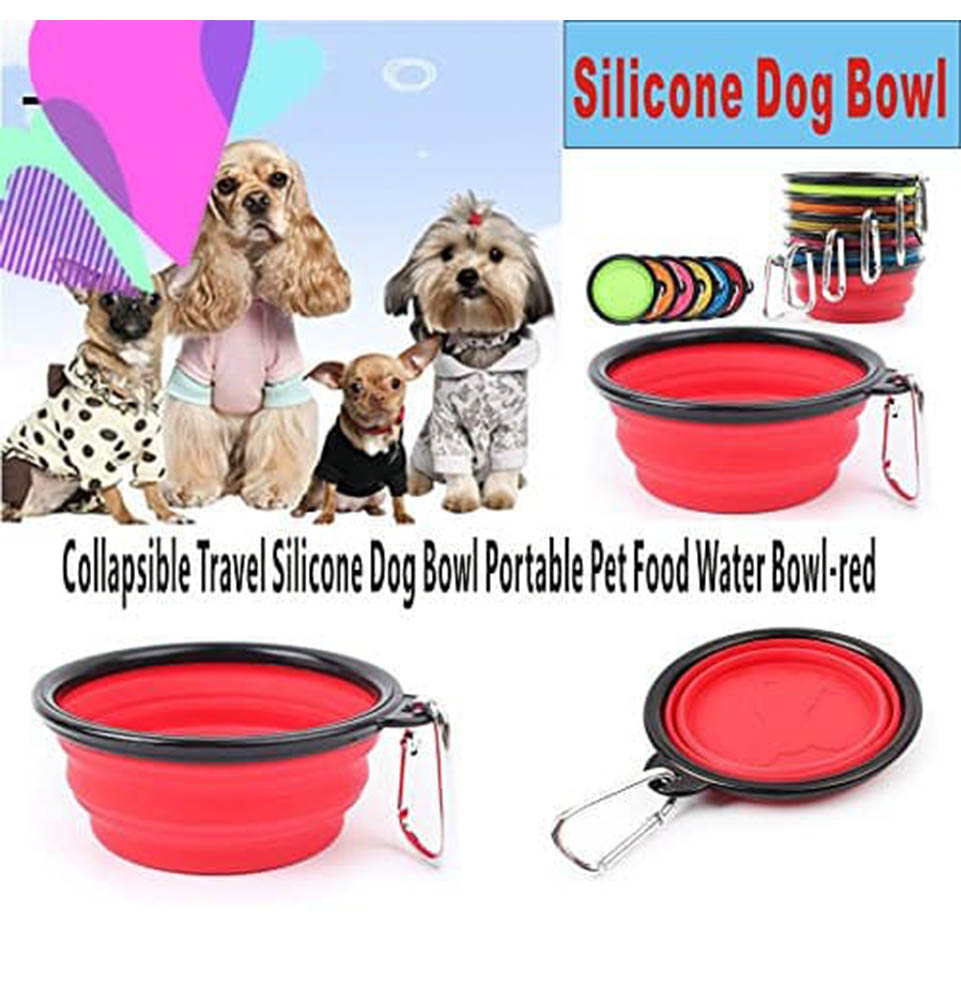 Silicone Folding Bowl with 1 handle w/ metal hook L - Image 2