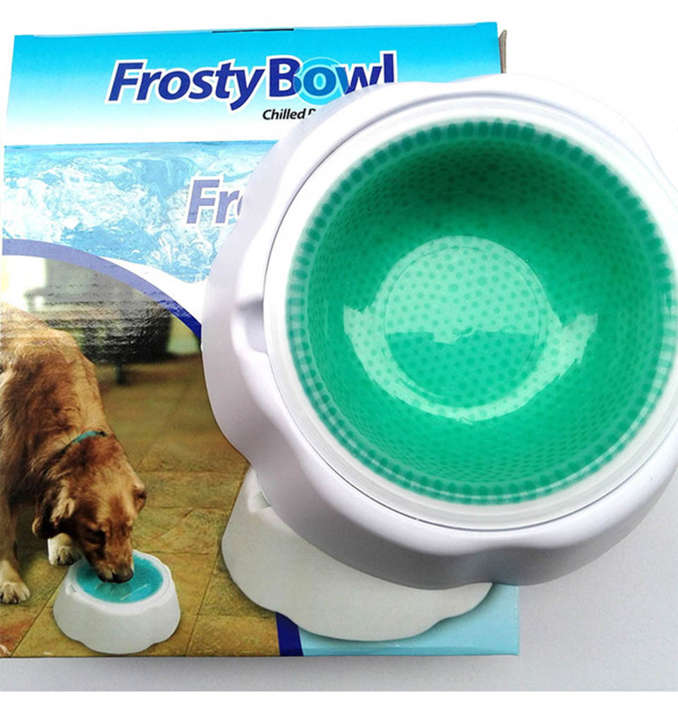 Cooling Bowls Plastic And Gel Ice Feeding Safe Speed Cold Food Water Drinking Feeding Frosty Bowl For Cat Dog Supplies - Image 2