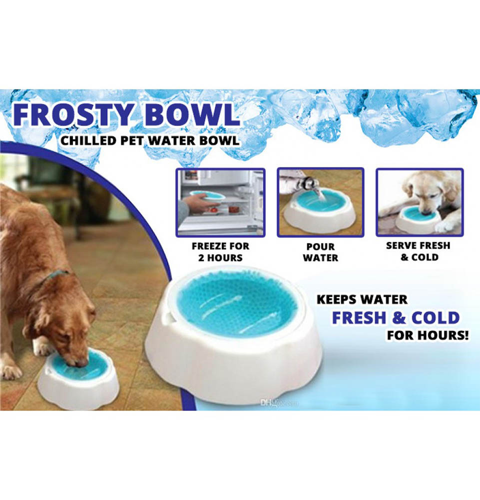 Cooling Bowls Plastic And Gel Ice Feeding Safe Speed Cold Food Water Drinking Feeding Frosty Bowl For Cat Dog Supplies - Image 3